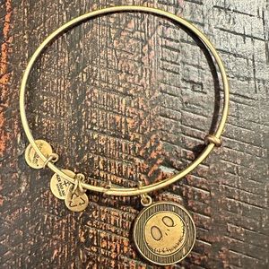 Alex and Ani Matte Gold Jack Skellington Bangle Charm Bracelet